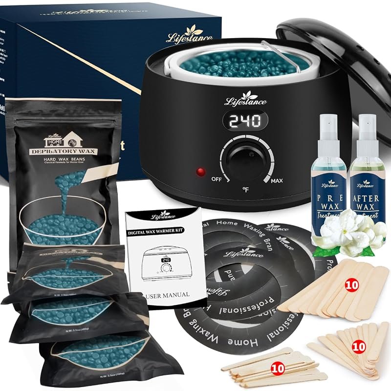Lifestance L2 Digital Wax Pot Warmer – Comprehensive Waxing Kit for Wo