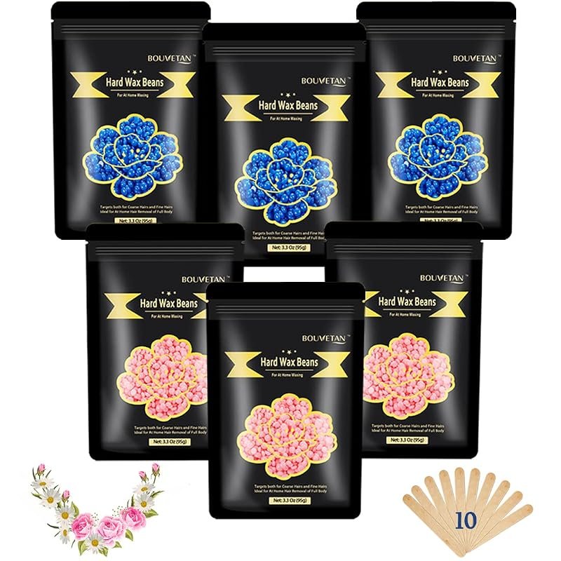 1.3 lb (21 oz) Wax Beads kit with packs and spatulas for Brazilian, ey