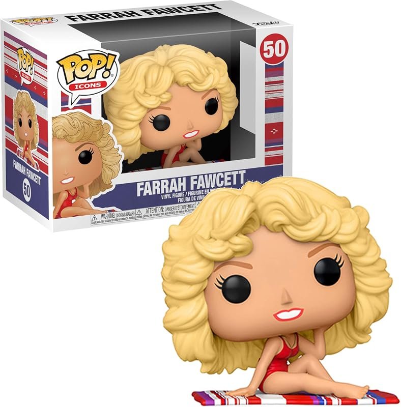 Funko Pop! Icons Farrah Fawcett vinyl figure, detailed collectible, pe