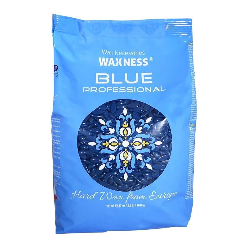 Waxness Film Blue Hard Wax Beads – 2.2 lb Stripless Wax with Grip and