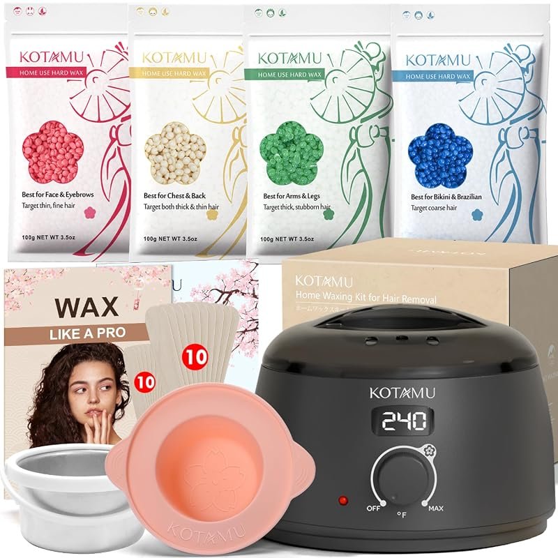 KOTAMU Black Digital Wax Pot Warmer – At‑Home Waxing Kit for Women and