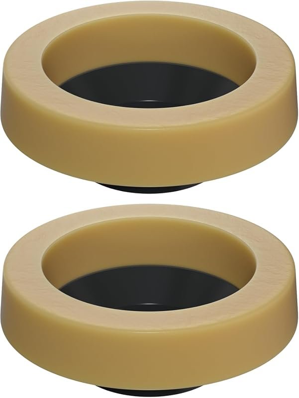 Hibbent 2‑Pack Extra Thick Toilet Wax Rings – Universal 3‑4″ Waste Lin