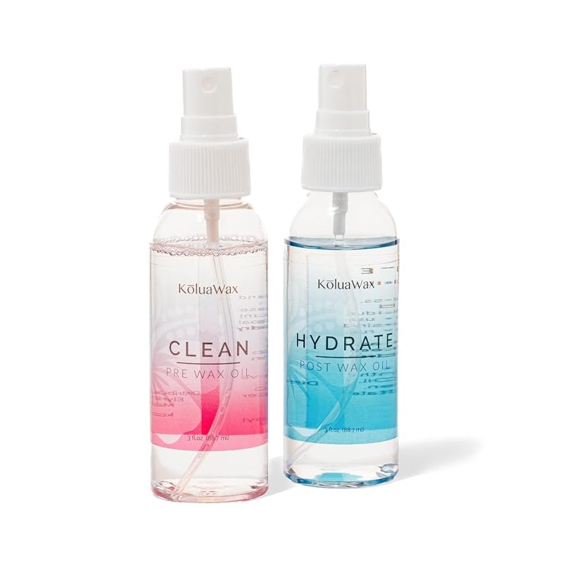 KoluaWax Pre & After Wax Spray Kit – Dual Sprays to Prepare Skin Befor