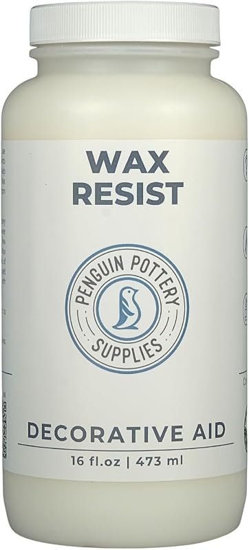 Penguin Pottery 16 oz Ceramic Wax Resist – Repels Liquid Glaze, Create