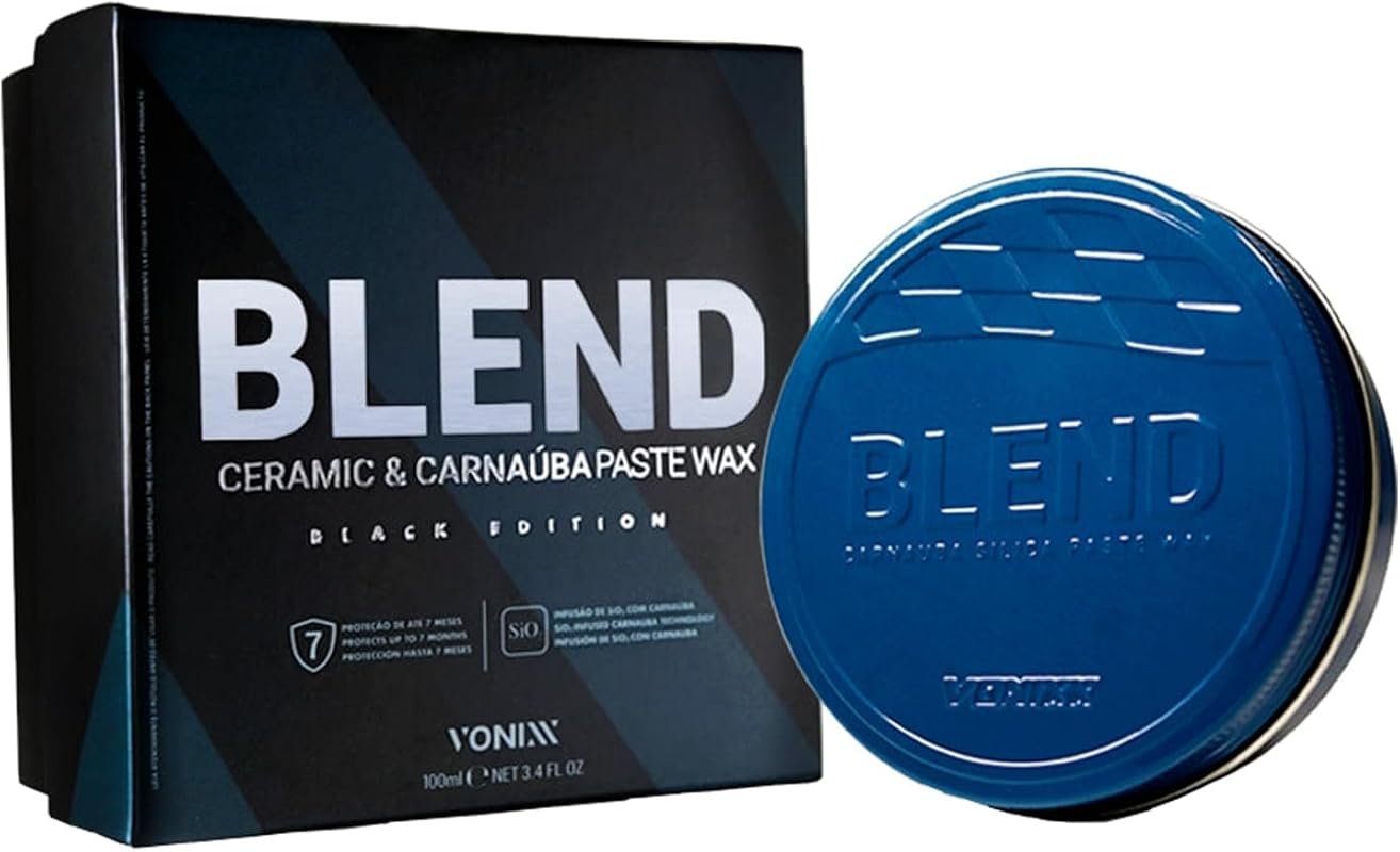 Vonixx Blend Ceramic & Carnauba Paste Wax – Black Edition, 3.4 oz, 7‑M