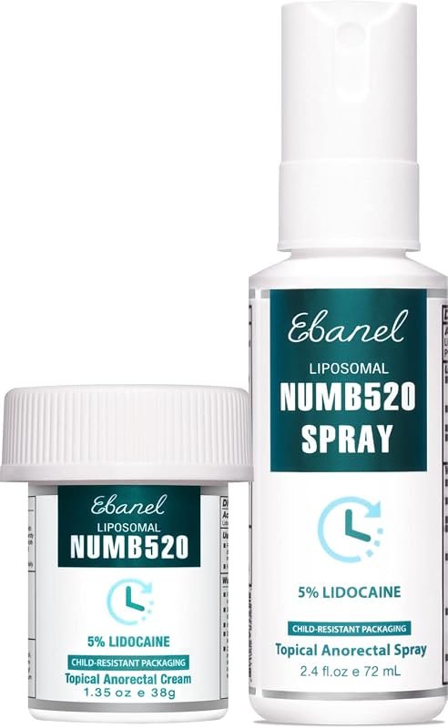 Ebanel Lidocaine Numbing Bundle – Cream and Spray Duo