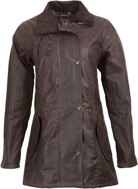 Walker & Hawkes Ladies Wax Sofia Jacket – Waterproof, Lightweight, Cla