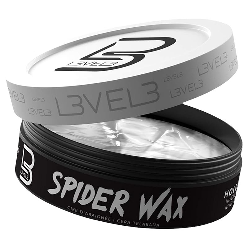 L3 Level 3 Spider Hair Wax for Men – Strong Hold, Added Volume and Tex