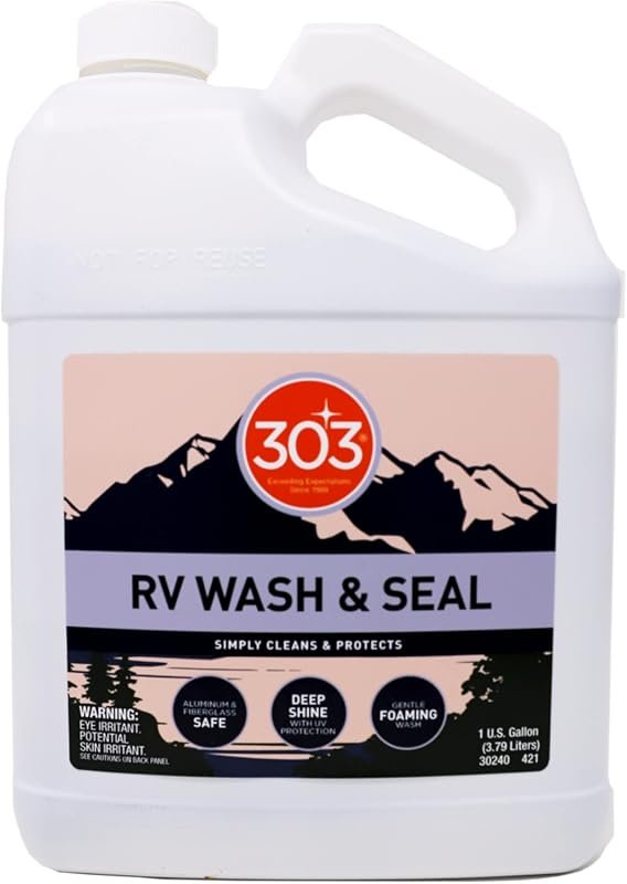 303 RV Wash & Seal – 1‑gallon pH‑neutral, formula for streak‑free, dee