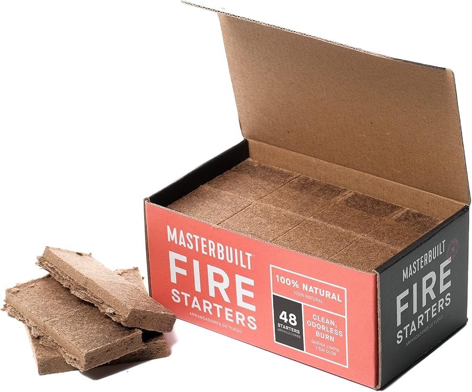 Masterbuilt Pure-Paraffin Odorless Wax Fire Starters – 48 Count, Perfe