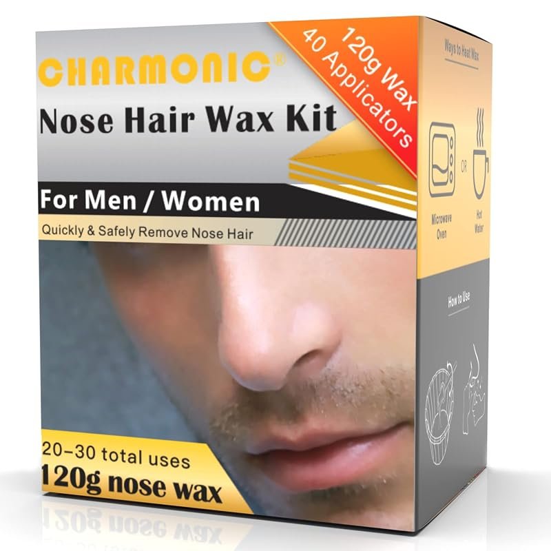 120 g Nose Wax Kit with 40 Applicators – Painless Hair Removal for Men