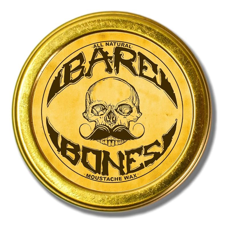 Bare Bones Medium Hold Mustache Wax for Men – 1 oz, Death Grip Strengt