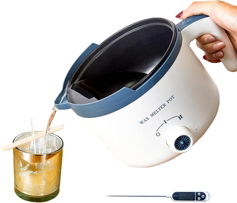 Ksedcon 1.5Qt Electric Wax Melter Pot for Candle Making Features Built