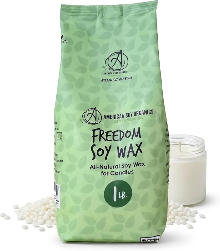 American Soy Organics Freedom Soy Wax Beads – 1‑lb All‑Natural Candle