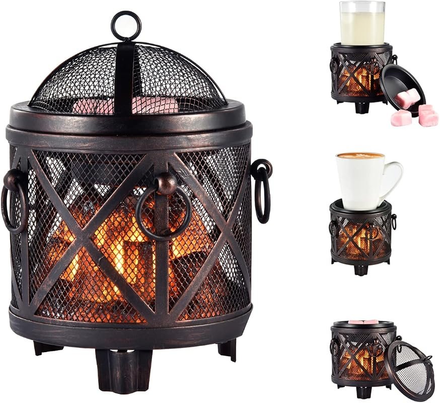 Dicimi 4-in-1 Bronze Wax Melt Warmer – Electric Oil Burner & Fireplace