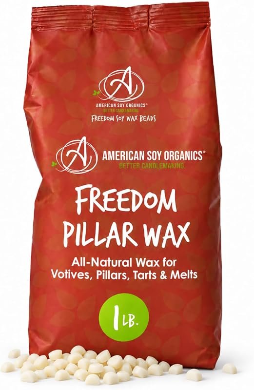 American Soy Organics Freedom Pillar Soy Wax Beads – Natural Candle Wa