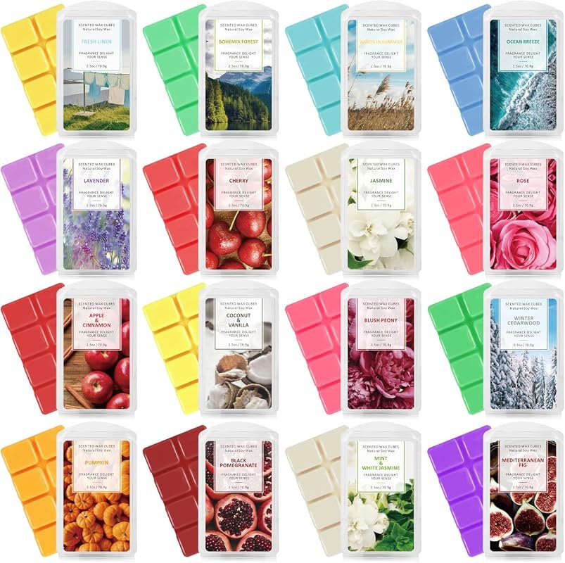 Fall Scented Wax Melts Variety Pack – 16 Different Fragrance Cubes, Pe