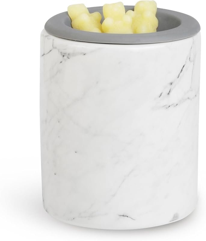 Happy Wax Marble Mini Warmer for Scented Wax, Tabletop Electric Cerami