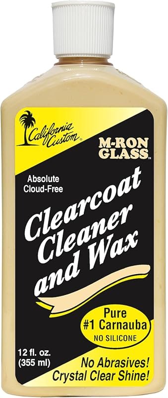 California Custom M‑Ron glass clearcoat cleaner and wax, pure #1 carna