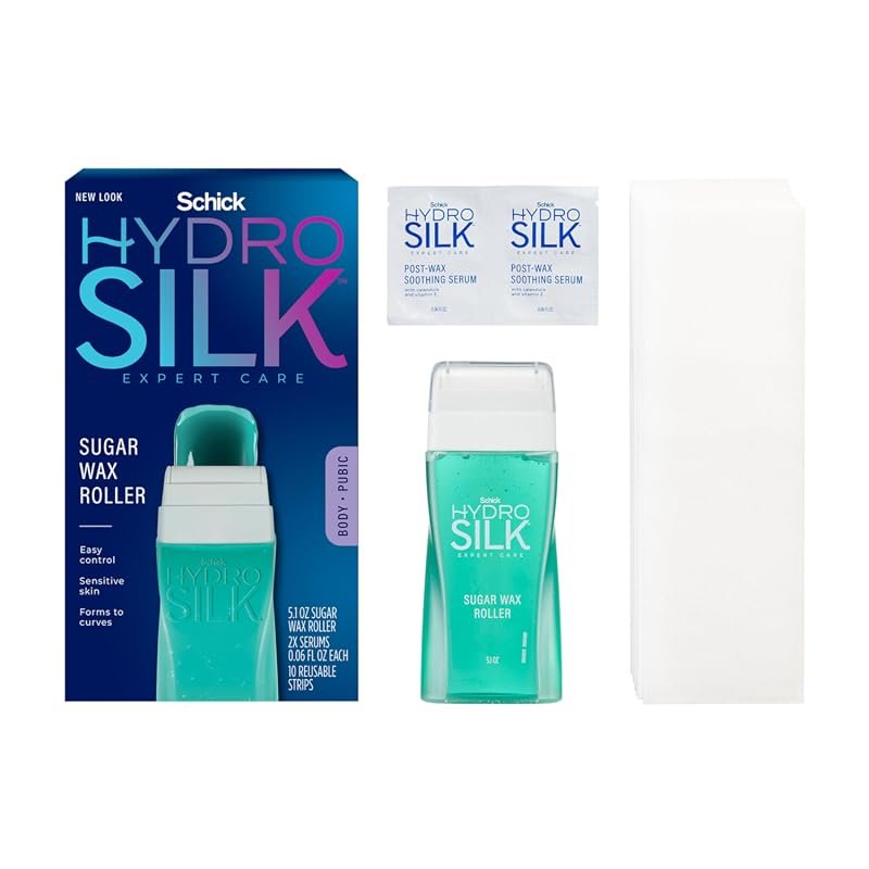 Schick Hydro Silk Sugar Wax Roller – Body & Pubic Hair Removal, Easy N
