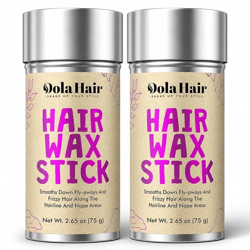 Dolahair Wax Stick (2‑Pack) – Smooths Flyaways, Tames Frizz, Slick Bac