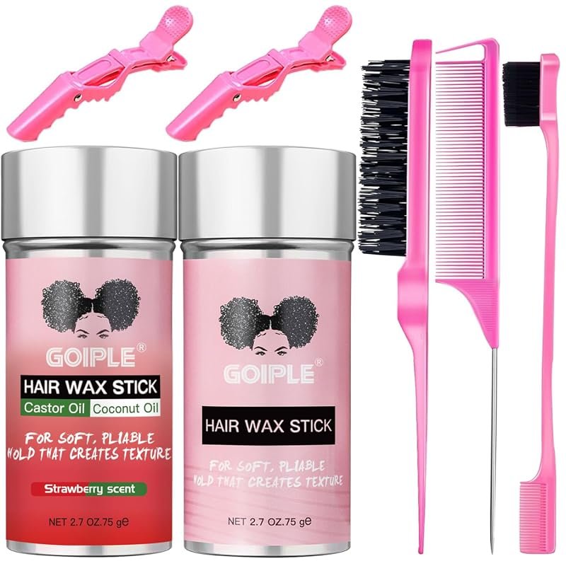 Long-Lasting Hair Pomade Wax Stick 2.7 oz smooths black hair and wigs 