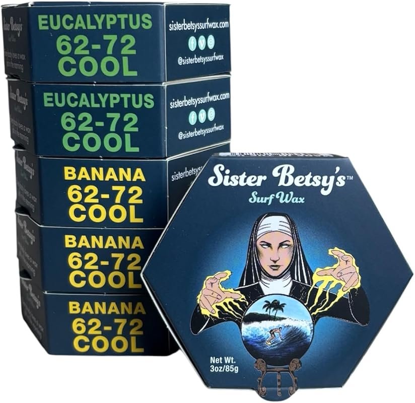 Sister Betsy’s Surfboard Wax – Hexagon Grip, Easy Application, All‑Con