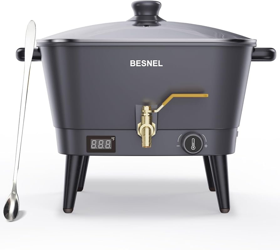 VOISEN 8Qt Wax Melter for Candle Making Heavy‑Duty Melting Pot with In