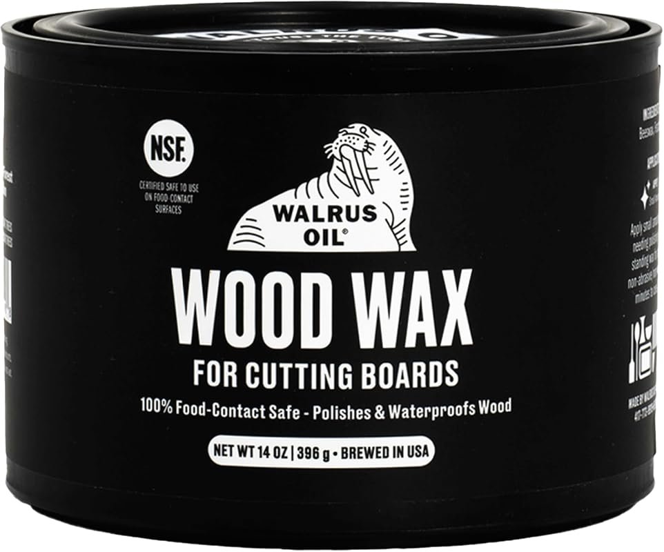 Walrus Oil Wood Wax – 14 oz FDA Food‑Contact Safe Jar for Cutting Boar
