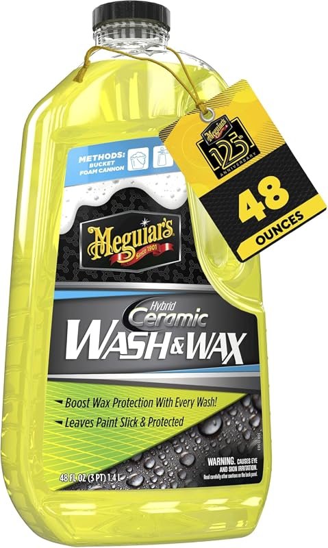 Meguiar's Hybrid Ceramic Wash & Wax 48 oz – Ceramic Technology, Gloss,