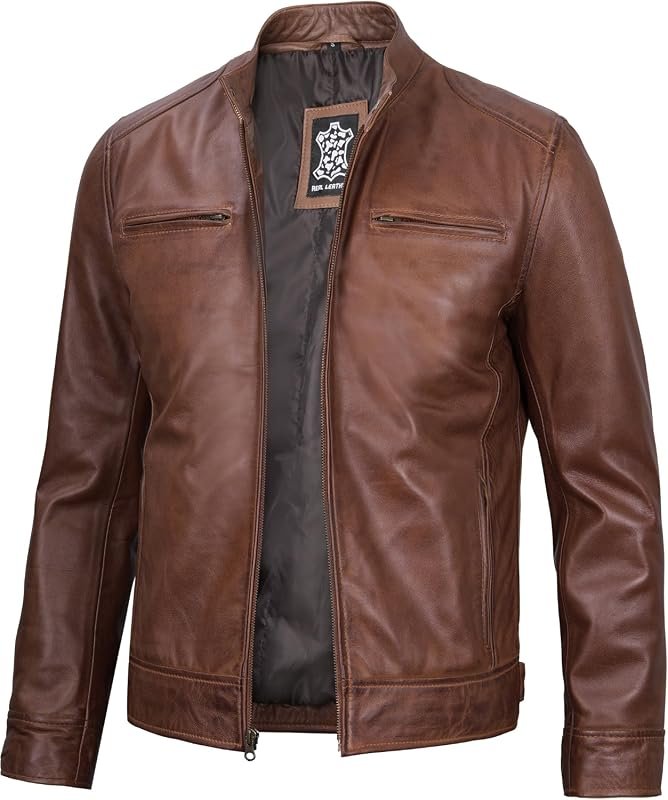 Mid‑Length Real Lambskin Men's Leather Coat – Warm, Durable Long Jacke