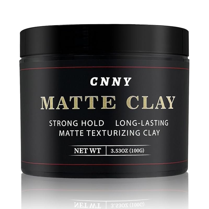 CNNY Men's Hair Styling Clay – 3.53 oz Firm Hold, Matte Finish, Natura