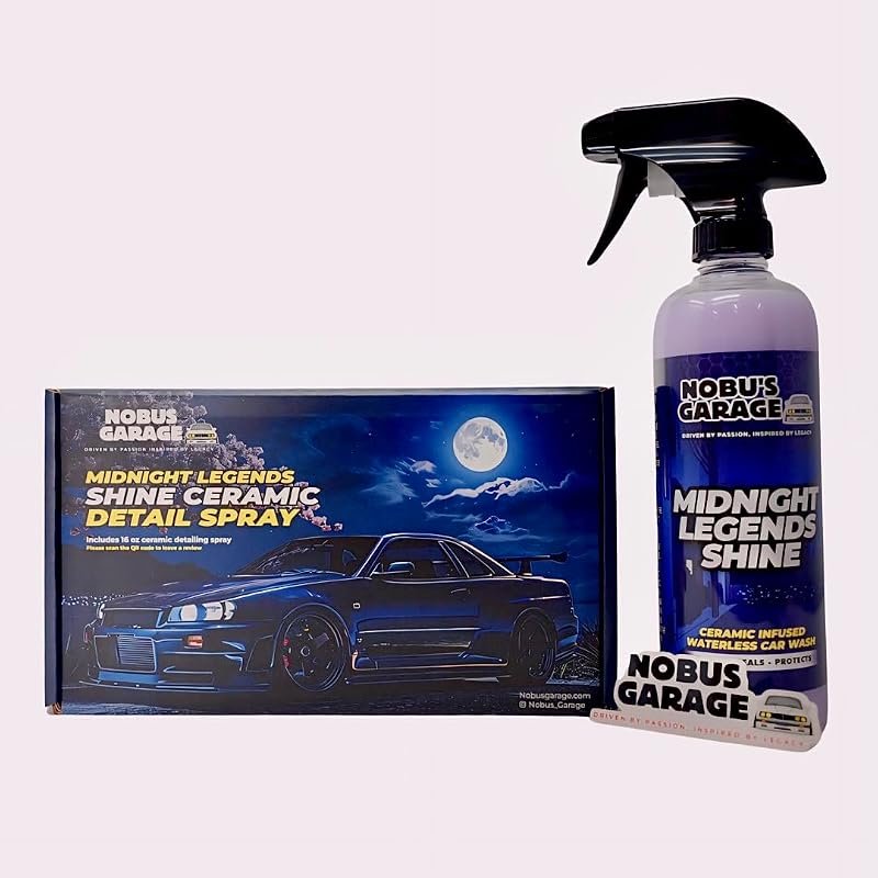 Nobu’s Garage 16‑oz Ceramic Car Detail Spray – Quick Waterless Wash