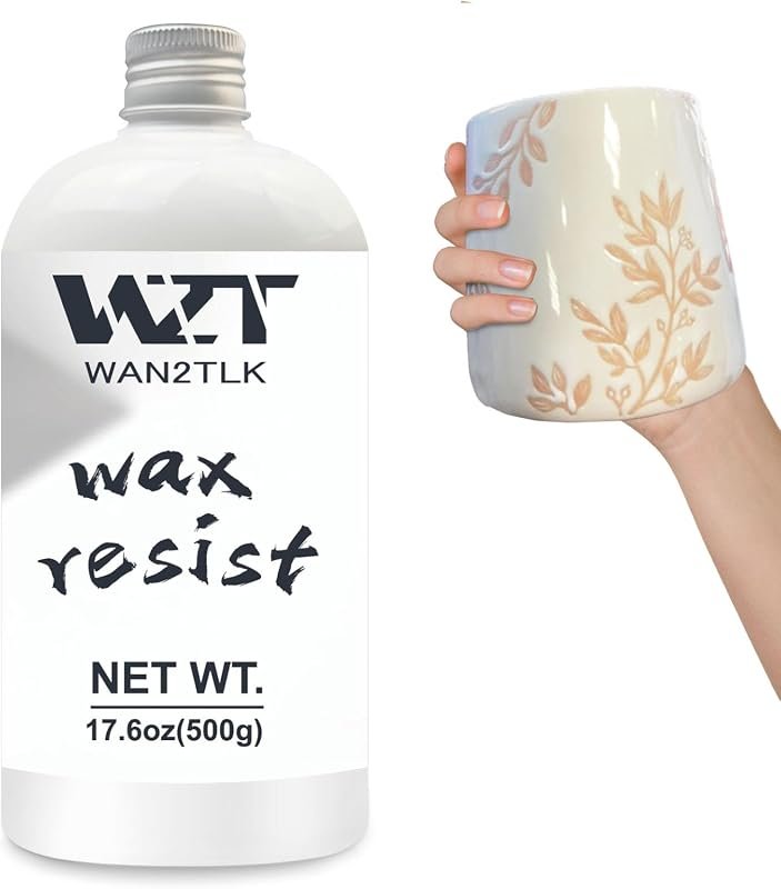 16.9 oz Pottery Wax Resist – Repels Glaze, Melts After Firing to Revea