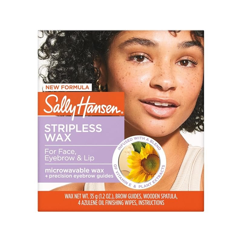 Sally Hansen Stripless Wax Kit – Microwavable Wax for Face, Brows & Li