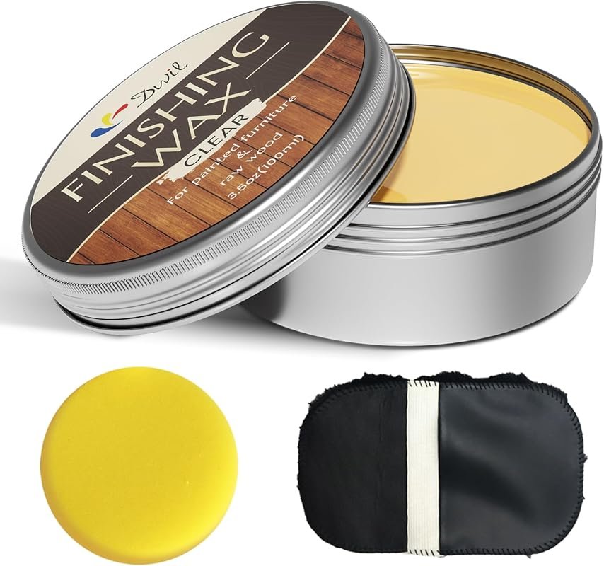 Chalk Paint Wood Finishing Wax – 3.5 oz Clear Seal Protects Painted Wo