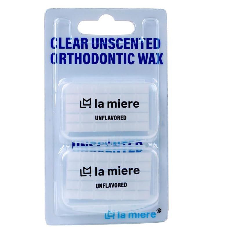 LA MIERE Pre‑Cut Orthodontic Wax – 60 Food‑Grade, Unscented Pieces for