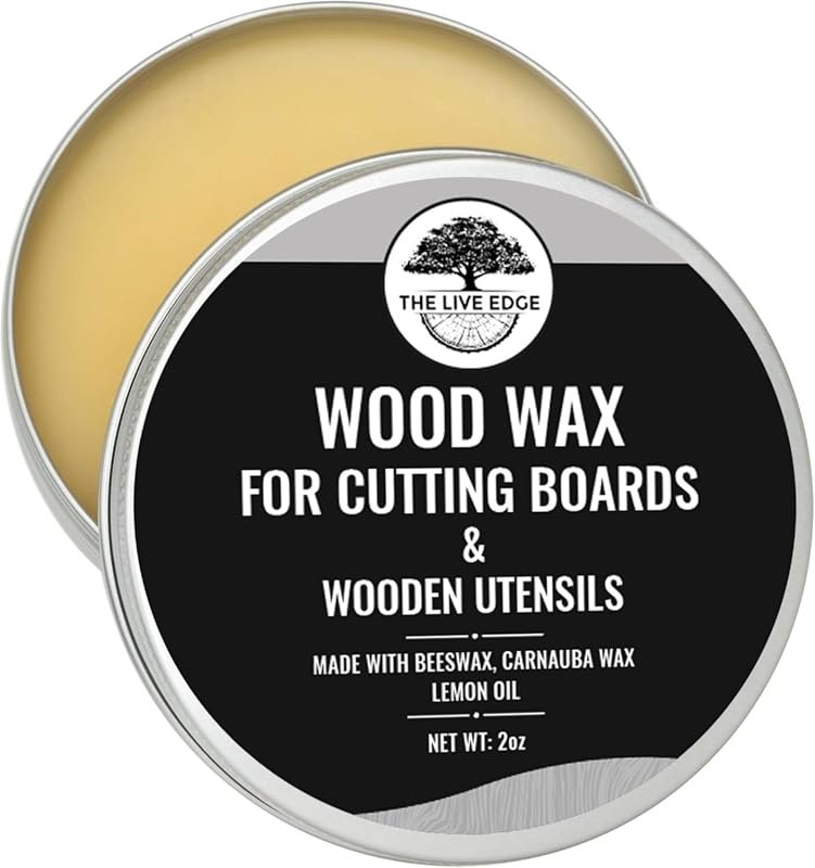 2 oz Food‑Grade Beeswax Wood Polish – Carnauba Blend for Cutting Board