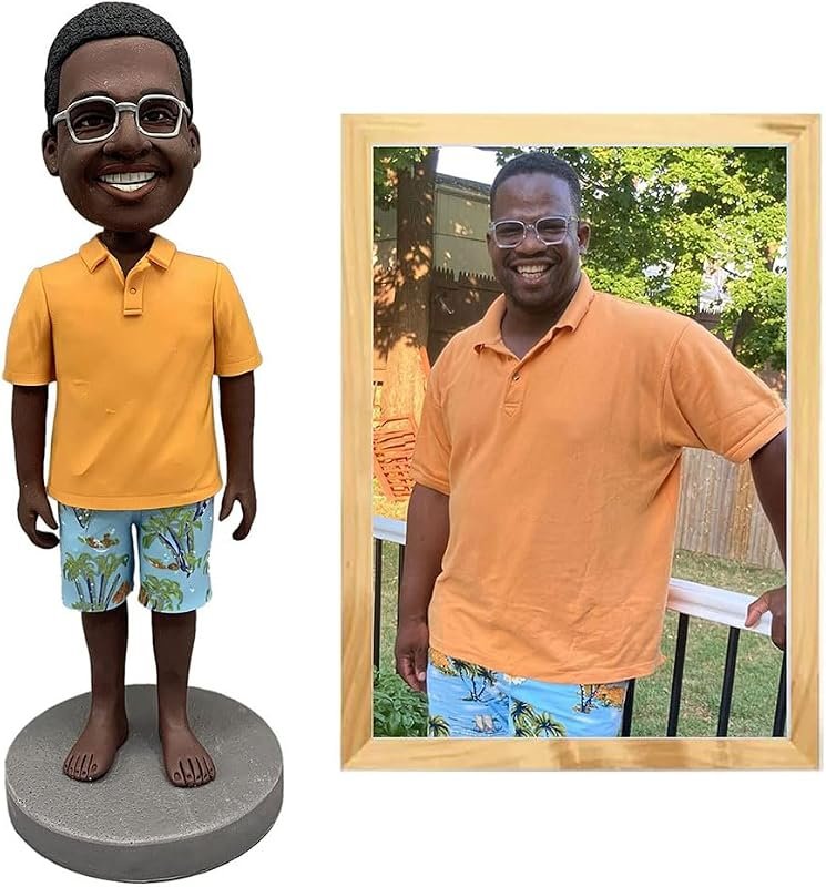 Custom bobblehead from photo, handmade personalized figurine, 6‑9 inch
