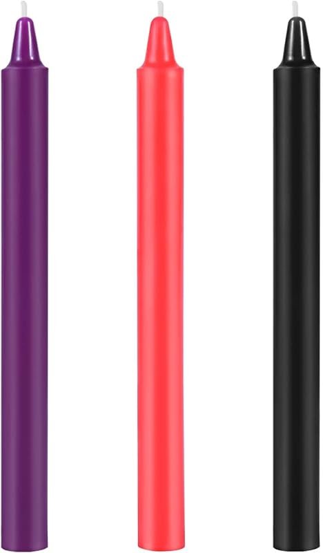 KISEER 3‑Pack Low Temperature Romantic Candles – Gentle Heat Wax for C