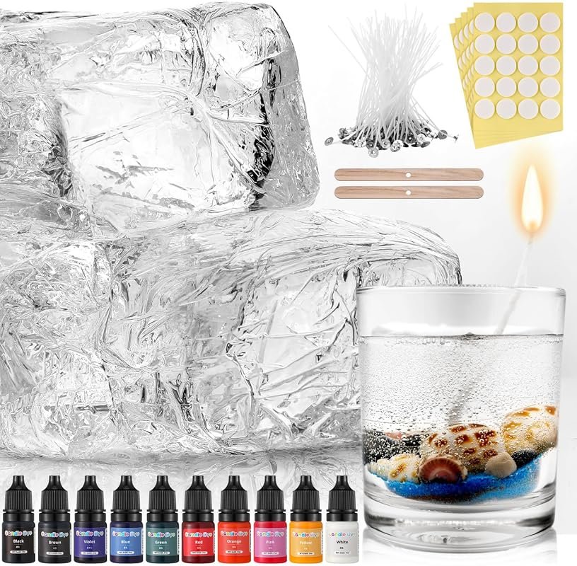 Heigble 6.6‑lb Gel Candle Wax – Transparent Jelly Wax with Included Wi