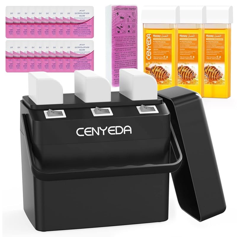 Triple 3-in-1 Roll-On Wax Kit with Honey Cartridges – 13‑Minute Fast Heating