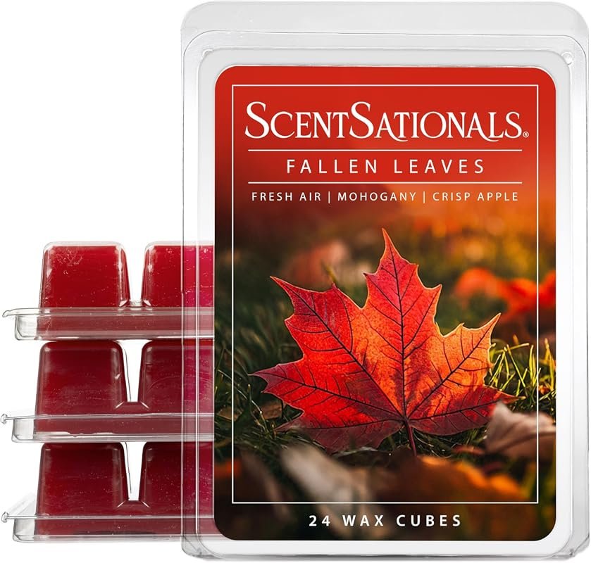 Scentsationals Fallen Leaves Autumn Air Fall Wax Melts, 10 oz (24 Cube