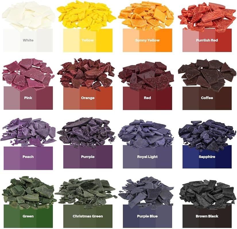 MAQIHAN Candle Dye Set – 16 Brilliant Colors, Oil‑Based Wax Dye Perfec