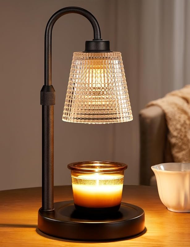 Inqqoo candle warmer lamp with built‑in timer, stylish home décor piec