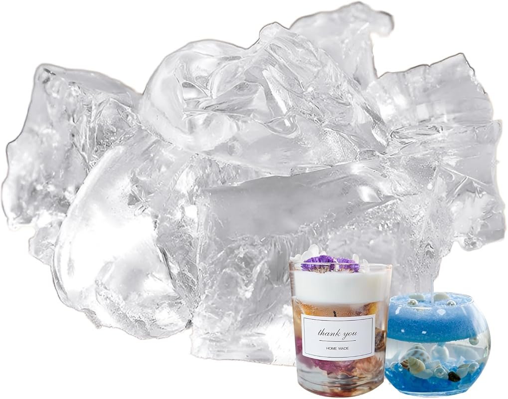 CoolCrafts 2‑lb Transparent Gel Wax – Clear Jelly Wax Ideal for Decora