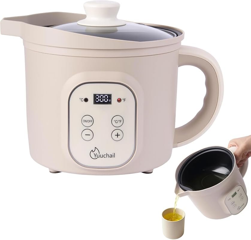 Yuuchail 1.6‑qt Electric Wax Melter with 90‑300°F control, auto shut‑o