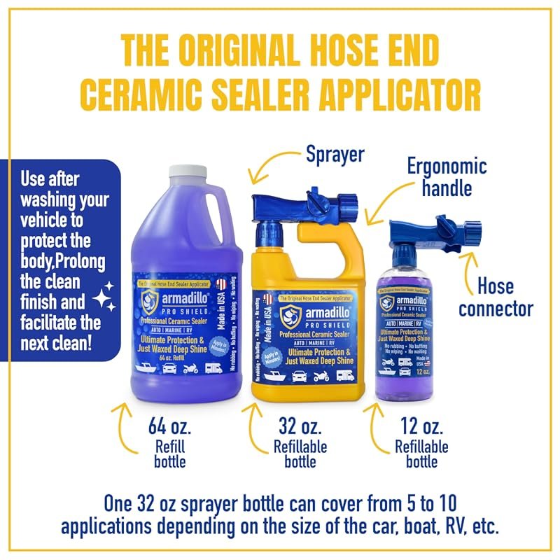 Premium Ceramic Coating Spray for Cars, Boats, and RVs – 32 oz of Long