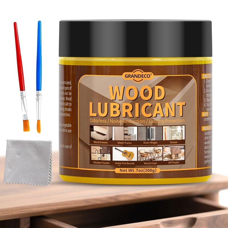 Grandeco Wood Lubricant – 7 oz multi‑purpose paste wax for drawers, do