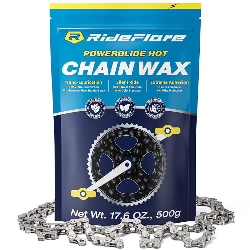RideFlare Premium 500 g Chain Wax – Hot‑Melt, Ultra Low‑Friction Formu